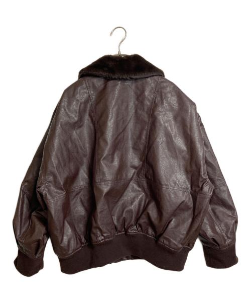 FREAK'S STORE（フリークスストア）FREAK'S STORE (フリークストア) ファー襟付き フェイクレザーブルゾン ブラウン サイズ:FREEの古着・服飾アイテム