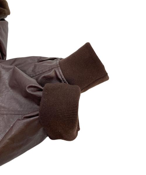 FREAK'S STORE（フリークスストア）FREAK'S STORE (フリークストア) ファー襟付き フェイクレザーブルゾン ブラウン サイズ:FREEの古着・服飾アイテム