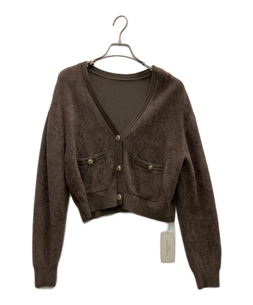GRACE CONTINENTAL（グレースコンチネンタル）GRACE CONTINENTAL (（グレースコンチネンタル) モールニットカーディガン カーキ サイズ:36の古着・服飾アイテム
