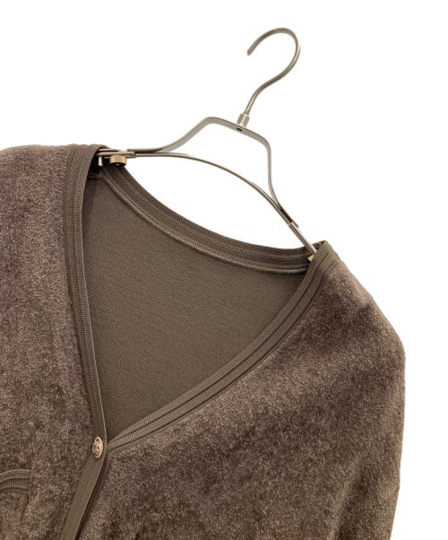 GRACE CONTINENTAL（グレースコンチネンタル）GRACE CONTINENTAL (（グレースコンチネンタル) モールニットカーディガン カーキ サイズ:36の古着・服飾アイテム