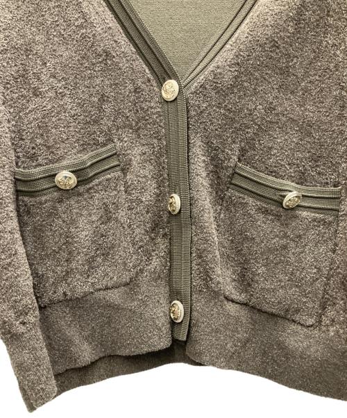 GRACE CONTINENTAL（グレースコンチネンタル）GRACE CONTINENTAL (（グレースコンチネンタル) モールニットカーディガン カーキ サイズ:36の古着・服飾アイテム
