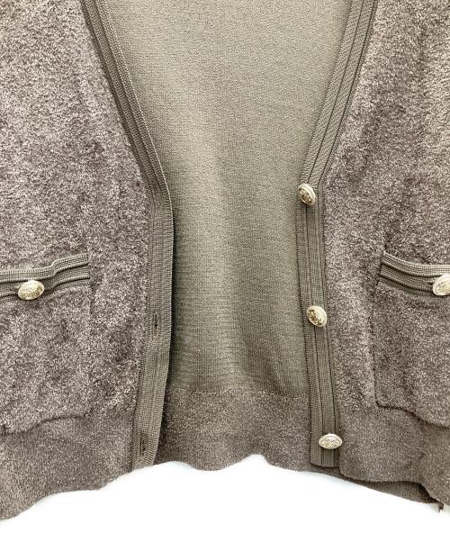 GRACE CONTINENTAL（グレースコンチネンタル）GRACE CONTINENTAL (（グレースコンチネンタル) モールニットカーディガン カーキ サイズ:36の古着・服飾アイテム