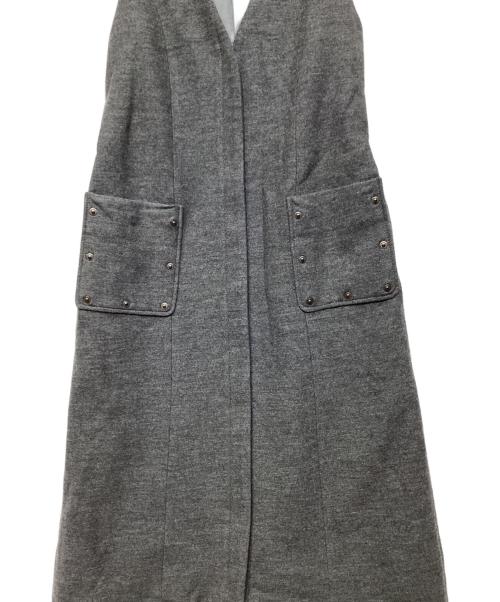 Diagram GRACE CONTINENTAL（ダイアグラム グレースコンチネンタル）Diagram GRACE CONTINENTAL (ダイアグラム グレースコンチネンタル) 2WAYロングベスト　37357128 グレー サイズ:36の古着・服飾アイテム