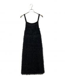 GRACE CLASS（グレースクラス）の古着「フェザーコンビキャミドレス」｜ブラック