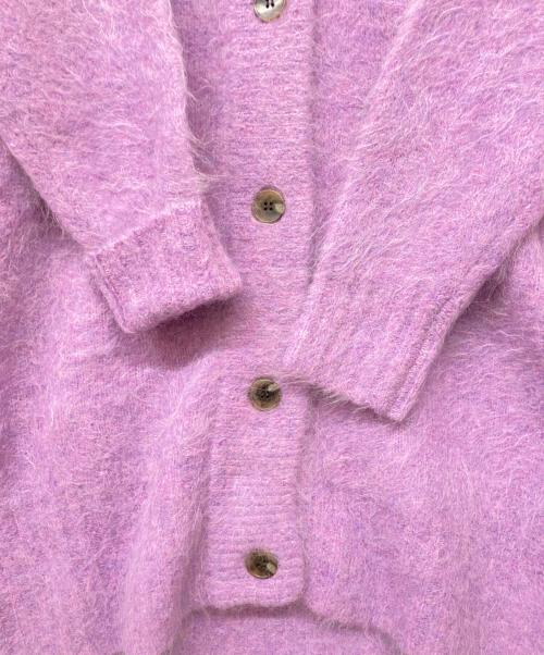 N.O.R.C（ノーク）N.O.R.C (ノーク) アルパカシャギーニットカーディガン パープル サイズ:Fの古着・服飾アイテム