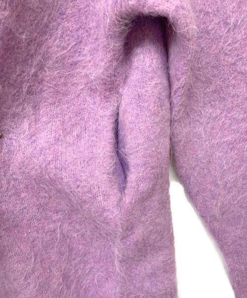 N.O.R.C（ノーク）N.O.R.C (ノーク) アルパカシャギーニットカーディガン パープル サイズ:Fの古着・服飾アイテム