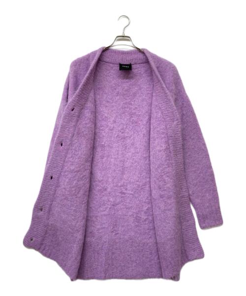 N.O.R.C（ノーク）N.O.R.C (ノーク) アルパカシャギーニットカーディガン パープル サイズ:Fの古着・服飾アイテム