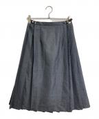 O'NEIL OF DUBLINオニールオブダブリン）の古着「ラップスカート　プリーツスカート　ウールスカート　巻きスカート」｜グレー