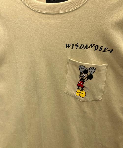 WIND AND SEA（ウィンダンシー）WIND AND SEA (ウィンダンシー) DISNEY (ディズニー) HANGING MICKEY TEE ベージュ サイズ:Mの古着・服飾アイテム