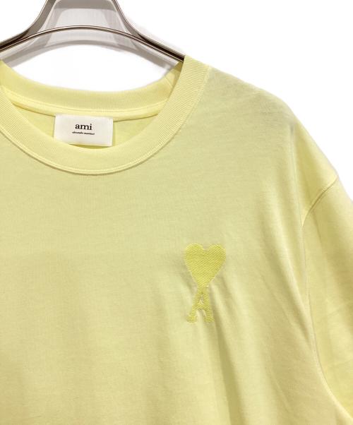 AMI Alexandre Mattiussi（アミアレクサンドルマテュッシ）AMI Alexandre Mattiussi (アミアレクサンドルマテュッシ) ハート刺繍Tシャツ/E22UTS002.726 イエロー サイズ:XLの古着・服飾アイテム