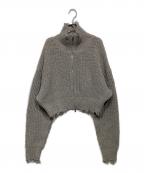 MAISON SPECIALメゾンスペシャル）の古着「2way Front Zip Knit Wear 21232365711」｜グレー