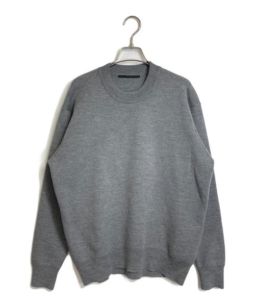 AP STUDIO（エーピーストゥディオ）AP STUDIO (エーピーストゥディオ) ベーシッククルーネックニット グレー サイズ:FREEの古着・服飾アイテム