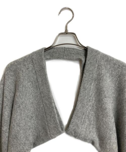 LE PHIL（ル フィル）LE PHIL (ル フィル) ウールシルクカシミヤスリーブニット グレー サイズ:FREEの古着・服飾アイテム