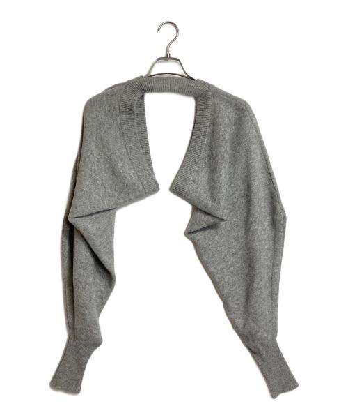 LE PHIL（ル フィル）LE PHIL (ル フィル) ウールシルクカシミヤスリーブニット グレー サイズ:FREEの古着・服飾アイテム