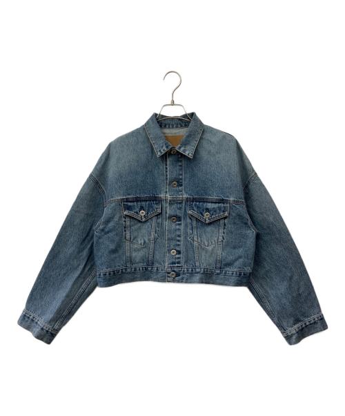 EVERYDAY I LIKE.（エヴリデイ アイ ライク）EVERYDAY I LIKE. (エヴリデイ アイ ライク) クロップド デニム ジャケット インディゴ サイズ:Fの古着・服飾アイテム