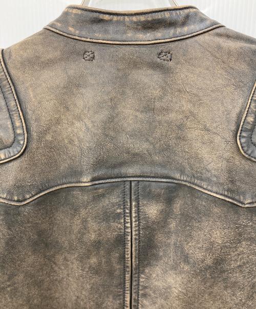 RRL（ダブルアールエル）RRL (ダブルアールエル) ライダースジャケット ブラウン サイズ:Lの古着・服飾アイテム