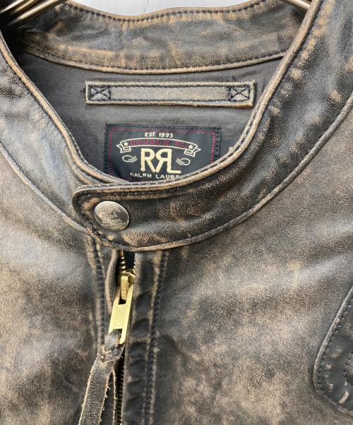 RRL（ダブルアールエル）RRL (ダブルアールエル) ライダースジャケット ブラウン サイズ:Lの古着・服飾アイテム