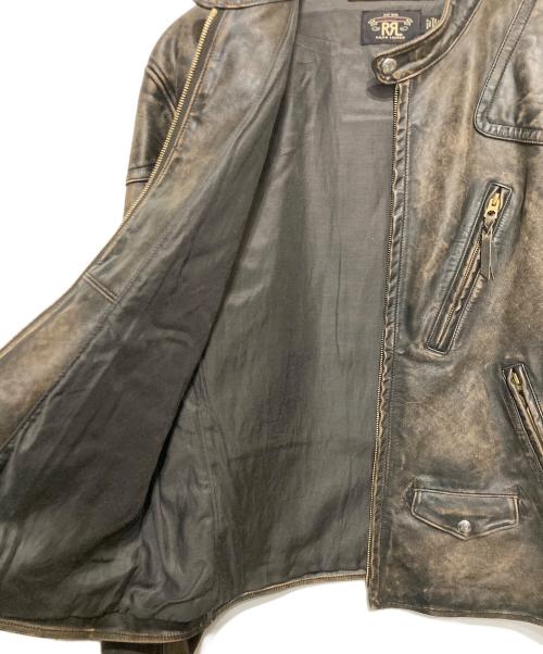 RRL（ダブルアールエル）RRL (ダブルアールエル) ライダースジャケット ブラウン サイズ:Lの古着・服飾アイテム