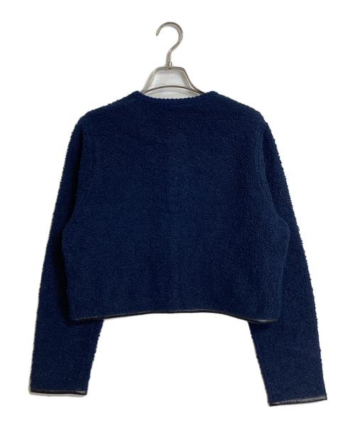 MACPHEE（マカフィー）MACPHEE (マカフィー) パイピング クルーネックカーディガン ネイビー サイズ:Sの古着・服飾アイテム