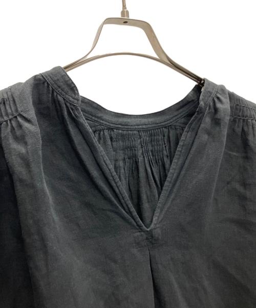 CAFUNE（カフネ）CAFUNE (カフネ) リネンスキッパー7分袖ワンピース ブラック サイズ:SIZE38の古着・服飾アイテム