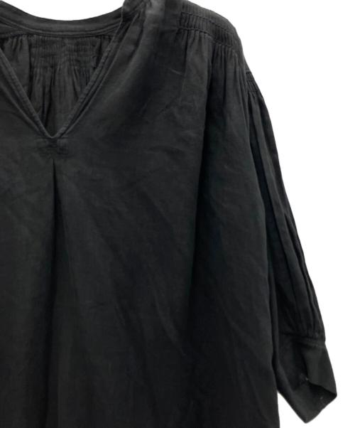CAFUNE（カフネ）CAFUNE (カフネ) リネンスキッパー7分袖ワンピース ブラック サイズ:SIZE38の古着・服飾アイテム