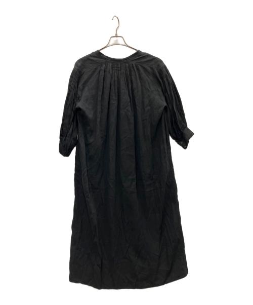 CAFUNE（カフネ）CAFUNE (カフネ) リネンスキッパー7分袖ワンピース ブラック サイズ:SIZE38の古着・服飾アイテム