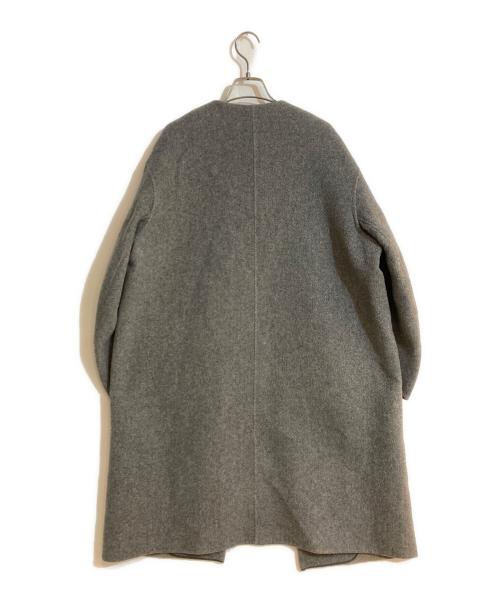 BALLSEY（ボールジィ）BALLSEY (ボールジィ) ウールカシミヤダブルフェイス ノーカラーコート グレー サイズ:34の古着・服飾アイテム