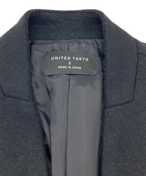 UNITED TOKYO（ユナイテッドトーキョー）UNITED TOKYO (ユナイテッドトーキョー) ジーロラムメルトンVネックコート ブラック サイズ:2の古着・服飾アイテム
