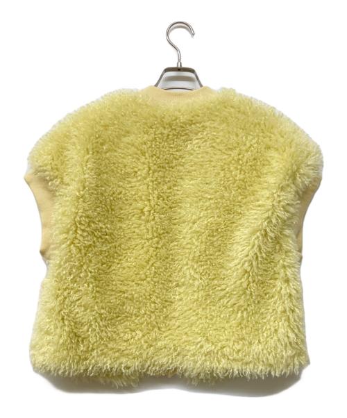 Diagram（ダイアグラム）Diagram (ダイアグラム) ニットトリミングファーベスト イエロー サイズ:36の古着・服飾アイテム