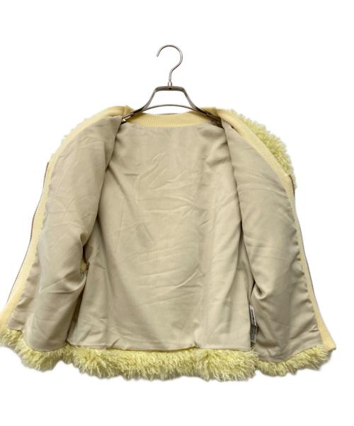 Diagram（ダイアグラム）Diagram (ダイアグラム) ニットトリミングファーベスト イエロー サイズ:36の古着・服飾アイテム