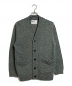 MHLエムエイチエル）の古着「FINE SHETLAND CARDIGAN ウールカーディガン」｜グレー