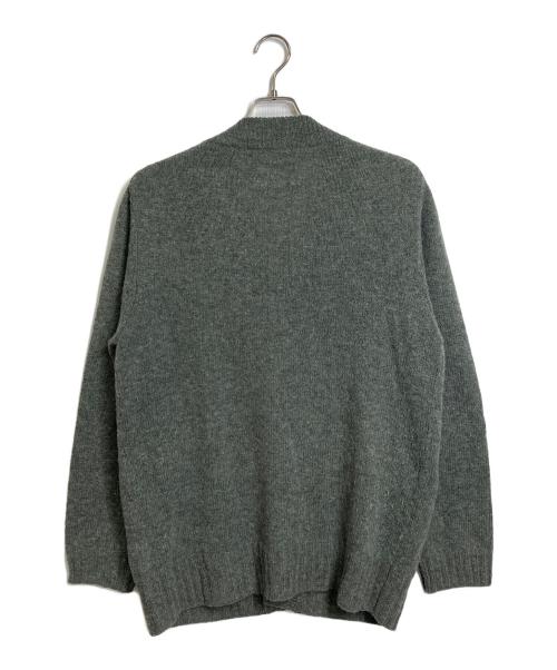 MHL（エムエイチエル）MHL (エムエイチエル) FINE SHETLAND CARDIGAN ウールカーディガン グレー サイズ:Lの古着・服飾アイテム