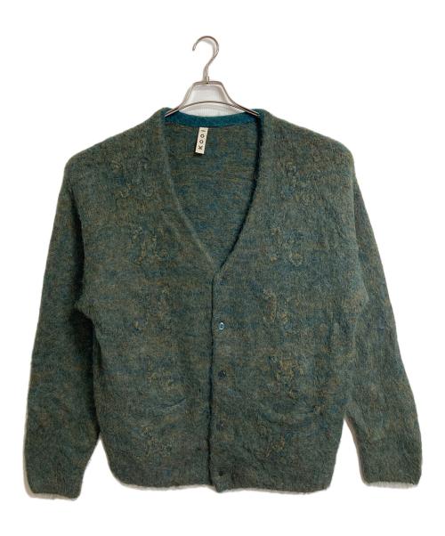 kooi（コーイ）KOOI (コーイ) アルパカ混Vネックカーディガン グリーン サイズ:2の古着・服飾アイテム