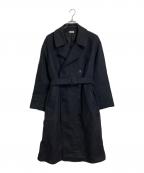 STEVEN ALANスティーブンアラン）の古着「ダブルメルトントレンチコート　DBL/MLTN TRENCH COATDBL/MLTN TRENCH COAT」｜チャコールグレー