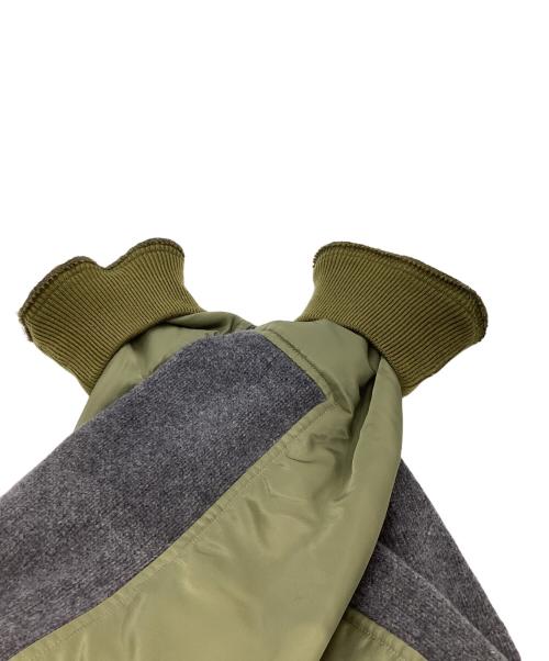 SOFTHYPHEN（ソフトハイフン）SOFTHYPHEN (ソフトハイフン) MA-1 ディテールニットブルゾン　MGMNT221048 グレー サイズ:03の古着・服飾アイテム