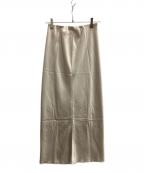 Plageプラージュ）の古着「SATIN Fluid スカート」｜ベージュ