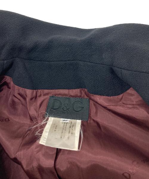 D&G（ディーアンドジー）D&G (ディーアンドジー) 比翼コート　ロングコート　アウター　イタリア製 ブラック サイズ:40の古着・服飾アイテム