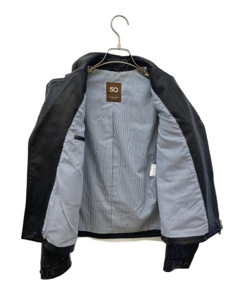 Cinquanta（チンクワンタ）Cinquanta (チンクワンタ) ラムレザーライダースジャケット ブラック サイズ:36の古着・服飾アイテム