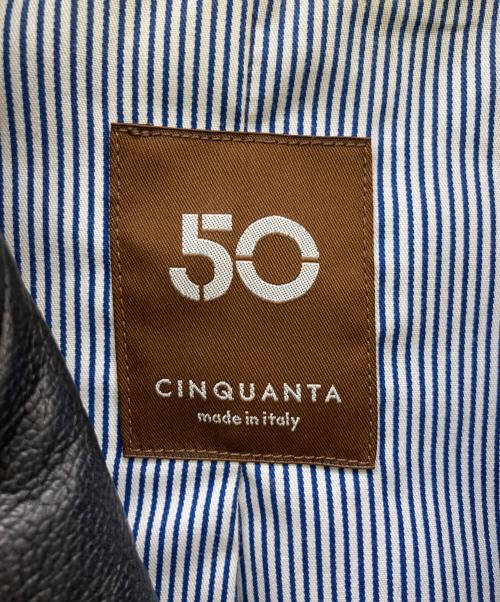 Cinquanta（チンクワンタ）Cinquanta (チンクワンタ) ラムレザーライダースジャケット ブラック サイズ:36の古着・服飾アイテム