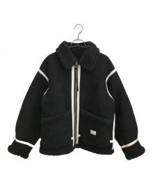 BEDWIN &THE HEARTBREAKERS（ベドウィンアンドザ ハートブレイカーズ）の古着「TYPE B3 FAKE MOUTON JACKET」｜ブラック