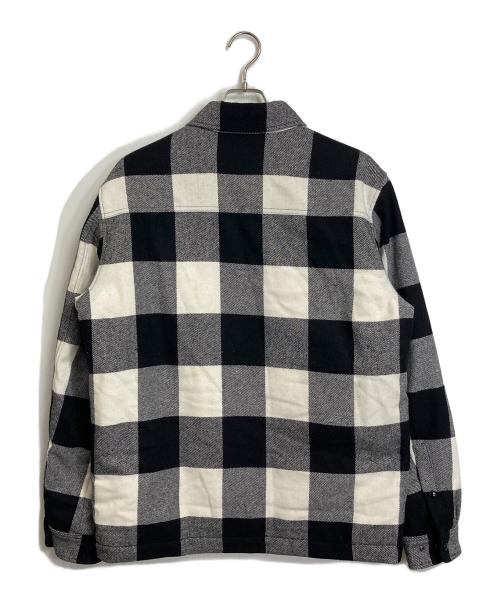 WOOLRICH（ウールリッチ）WOOLRICH (ウールリッチ) ALASKAN WOOL CHECK OVERSHIRT ブラック×ホワイト サイズ:Lの古着・服飾アイテム