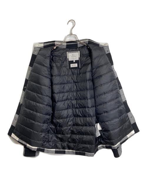 WOOLRICH（ウールリッチ）WOOLRICH (ウールリッチ) ALASKAN WOOL CHECK OVERSHIRT ブラック×ホワイト サイズ:Lの古着・服飾アイテム