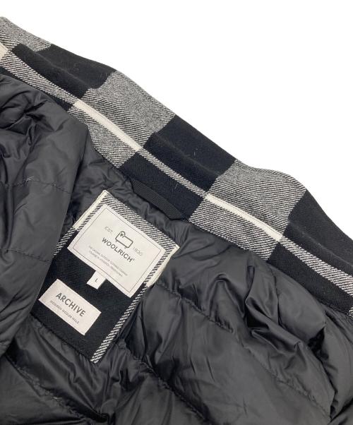 WOOLRICH（ウールリッチ）WOOLRICH (ウールリッチ) ALASKAN WOOL CHECK OVERSHIRT ブラック×ホワイト サイズ:Lの古着・服飾アイテム