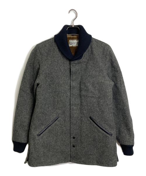 WACKO MARIA（ワコマリア）WACKO MARIA (ワコマリア) WOLF'S HEAD (ウルフズヘッド) CAR CLUB JACKET  カークラブジャケット　ウールジャケット　刺繍ジャケット　アウター　日本製 グレー サイズ:Sの古着・服飾アイテム