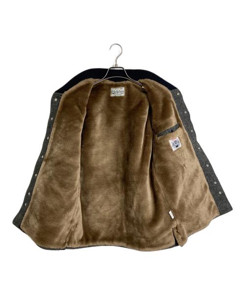 WACKO MARIA（ワコマリア）WACKO MARIA (ワコマリア) WOLF'S HEAD (ウルフズヘッド) CAR CLUB JACKET  カークラブジャケット　ウールジャケット　刺繍ジャケット　アウター　日本製 グレー サイズ:Sの古着・服飾アイテム