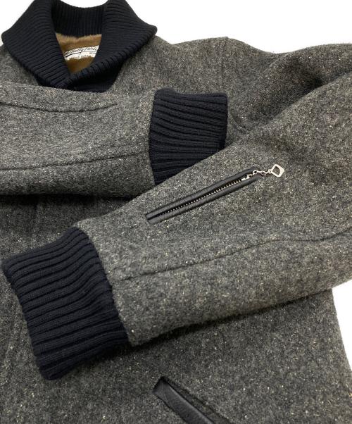 WACKO MARIA（ワコマリア）WACKO MARIA (ワコマリア) WOLF'S HEAD (ウルフズヘッド) CAR CLUB JACKET  カークラブジャケット　ウールジャケット　刺繍ジャケット　アウター　日本製 グレー サイズ:Sの古着・服飾アイテム