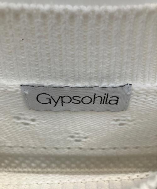 Gypsohila（ジプソフィア）Gypsohila (ジプソフィア) Floret Cotton Knit ホワイト サイズ:フリーの古着・服飾アイテム