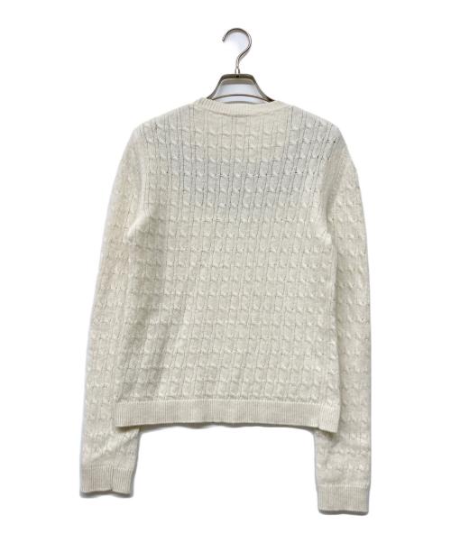 RED VALENTINO（レッドヴァレンティノ）RED VALENTINO (レッドヴァレンティノ) アンゴラブレンド花柄ケーブルニット オフホワイト サイズ:Mの古着・服飾アイテム