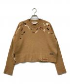 MARNIマルニ）の古着「ショートウールニット」｜ブラウン