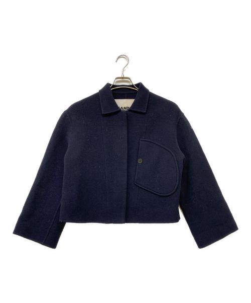 JIL SANDER（ジルサンダー）JIL SANDER (ジルサンダー) ウールクロップドジャケット ネイビー サイズ:32の古着・服飾アイテム